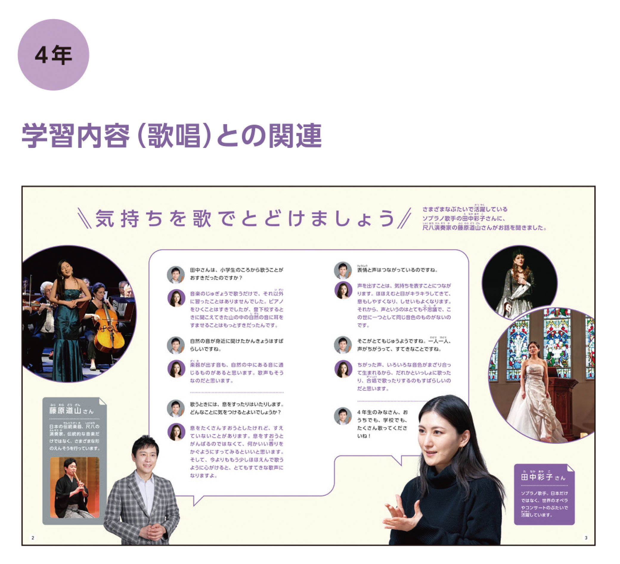 4年 学習内容(歌唱)との関連